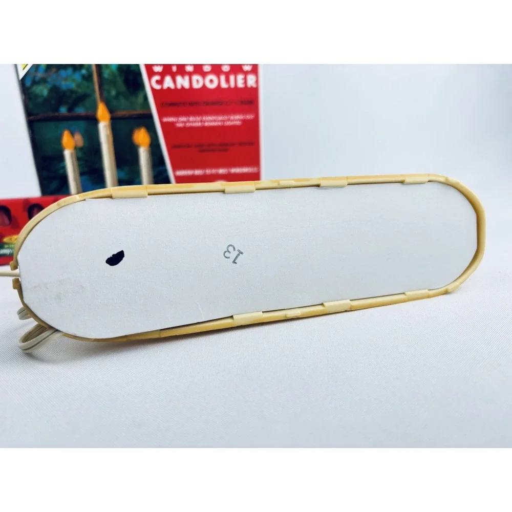 Vintage Beacon 3 Light Electric Window Candolier Candle Christmas Original‎ Box